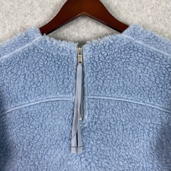 Lululemon Blue Wool Blend Whenever Crew Sherpa Pullover Size 4 - Picture 6 of 9